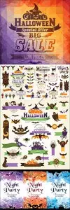 Vector - Halloween invitation backgrounds