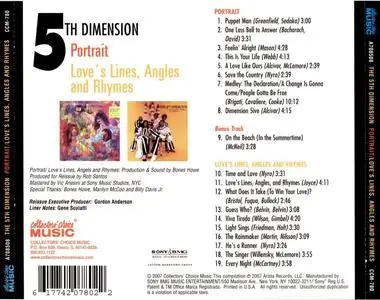 The 5th Dimension - Portrait (1970) & Love's Lines, Angels And Rhymes (1971) [2007, Remastered Reissue]