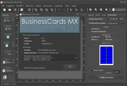 Mojosoft BusinessCards MX 4.83