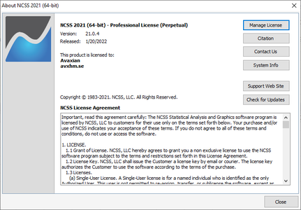NCSS 2021 v21.0.4 Professional (x86 / x64)