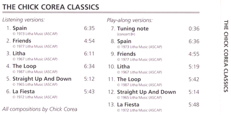 The Jazz Workshop Series, Vol. 5 - The Chick Corea Classics - 1990 -  by Bill Dobbins