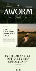 EE - Aworm Elegant Serif Font Typeface NK97LT9