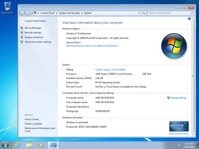 Windows 7 Professional SP1 Multilingual (x64) Preactivated May 2024