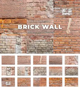 EE - 15 Red Brick Vintage Wall Texture Background SPXZCC8