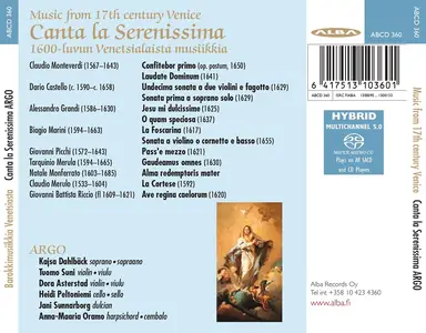 Argo - Canta la Serenissima: Music from 17th century Venice (2013)