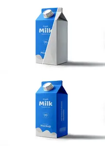 Milk Carton Box Packaging Mockup 1656019315