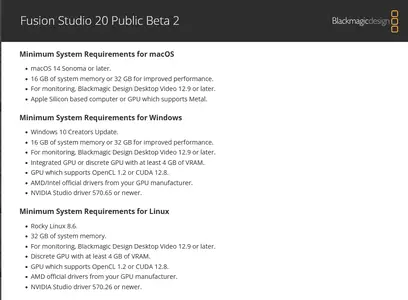 Blackmagic Design Fusion Studio 20.0b2