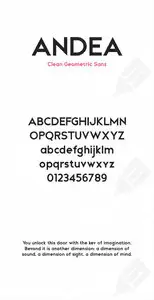 Andea Clean Geometric Sans Font OTF