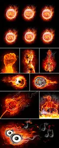 Stock Photo - Flamy Objects