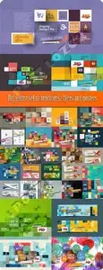 Big vector set of brochures - flyers and posters