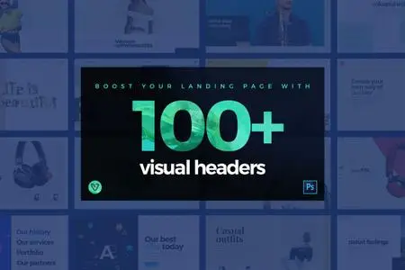 100 Visual Website Headers (Envato Elements)