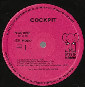Cockpit - Cockpit (Pink Elephant PE 877.019-H) (NL 197_) (Vinyl Mono 24-96 & 16-44.1)