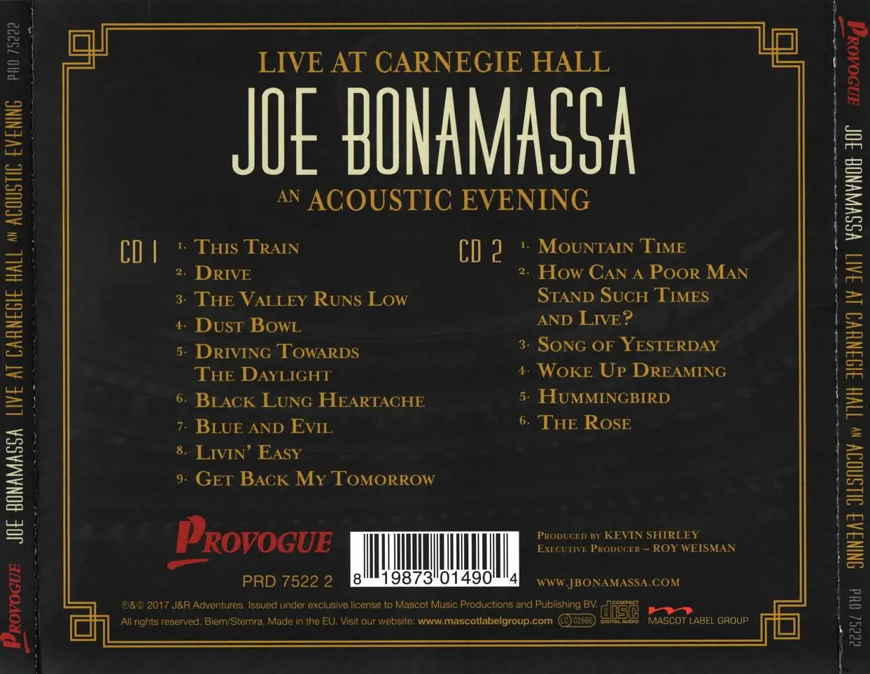 Joe Bonamassa Live At Carnegie Hall An Acoustic Evening 2017 Avaxhome