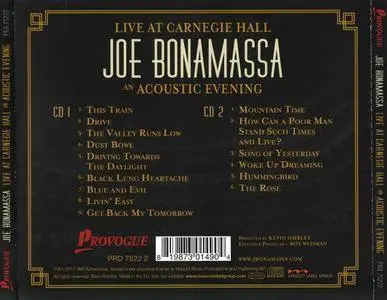 Joe Bonamassa - Live at Carnegie Hall - An Acoustic Evening (2017)