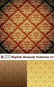 Vectors - Stylish Damask Patterns 17