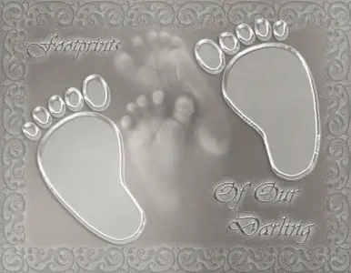 Template: Baby Footprints Frame