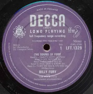 Billy Fury - The Sound of Fury (1960) New 24-bit/96kHz Vinyl Rip