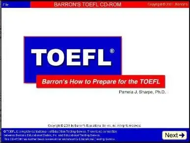 TOEFL Preparation books and CD-ROM