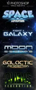 GraphicRiver Space Game Photoshop Text Styles