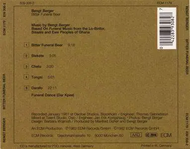 Bengt Berger - Bitter Funeral Beer (1981) {ECM 1179} {OOP & RARE rel 1994)