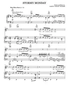 (They Call It) Stormy Monday (Stormy Monday Blues) - T-Bone Walker (Piano-Vocal-Guitar)