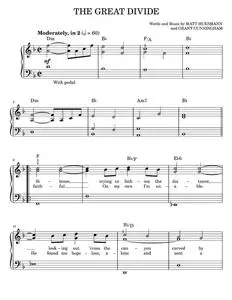 The great divide - Point of Grace (Easy Piano)