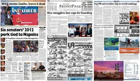 Philippine Daily Inquirer – September 10, 2013