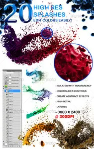 GraphicRiver - 20 High Res Splashes