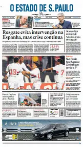 Jornal O Estado de São Paulo - 11 de junho de 2012 - Segunda