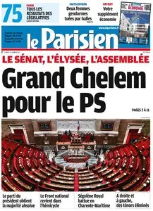 Le Parisien + Cahier Paris du Lundi 18 Juin 2012
