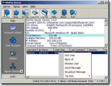 WinFtp Server ver. 2.0.5