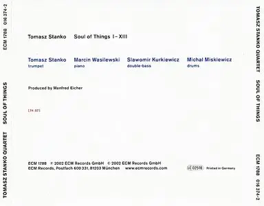 Tomasz Stanko Quartet - Soul Of Things (2002) {ECM 1788}