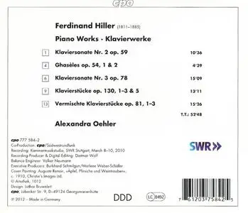 Alexandra Oehler - Ferdinand Hiller: Piano Works (2012)