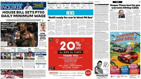 Philippine Daily Inquirer – May 29, 2018