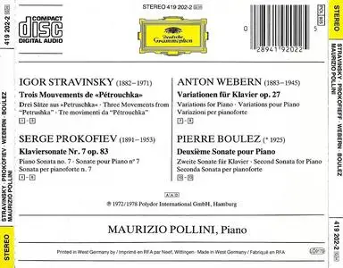 Maurizio Pollini - Stravinsky: Petrouchka; Prokofiev: Sonata No. 7; Webern: Variationen, Op. 27; Boulez: Sonata No. 2 (1995)