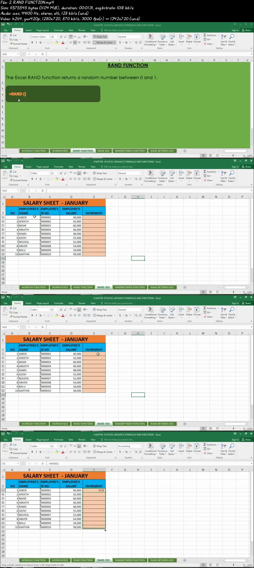 microsoft excel formulas and functions