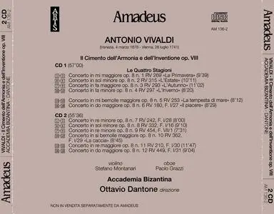 Ottavio Dantone, Accademia Bizantina - Antonio Vivaldi: Il Cimento dell'Armonia e dell'Inventione Op. VIII (2001)