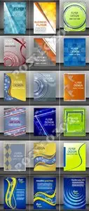 Business flyer template or corporate banner collection vector