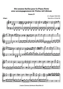 DussekJL - Six sonates faciles pour le Piano Forte (IV)