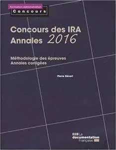 Concours des IRA - Annales 2016: Epreuves écrites