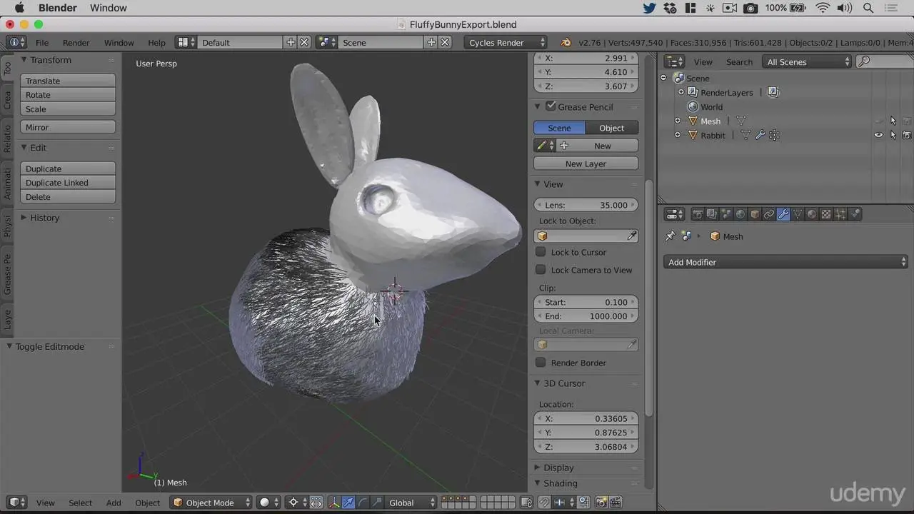 Udemy Learn 3D Modelling The Blender Creator Course