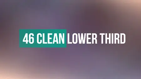 46 Clean Lower Third  - Project for After Effects (Videohive)
