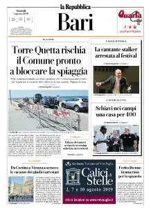 la Repubblica Bari - 1 Agosto 2019