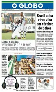 O Globo - 15 de fevereiro de 2016 - Segunda