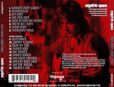 Negative Space - Hard, Heavy, Mean & Evil (1970) [Remastered 2009] Re-up