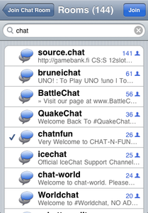 Colloquy IRC Client v1.1 iPhone iPod Touch