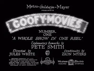 Goofy Movies Number One: A Whole Show In One Reel (1933)