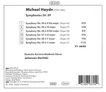 Johannes Goritzki, Deutsche Kammerakademie Neuss - Michael Haydn: Symphonies 34-39 (1996)