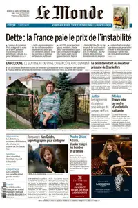 Le Monde du Dimanche 14 et Lundi 15 Septembre 2025