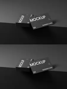Minimal Stacked Business Card Mockup PSF5Z8E